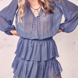 LoveShackFancy Ocean Blue Popover Dress
